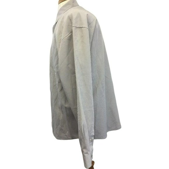 Pronto Uomo Mens Dress Oxford Shirt Tan Size XL Button L/S Tan Grey Checked - Picture 7 of 12